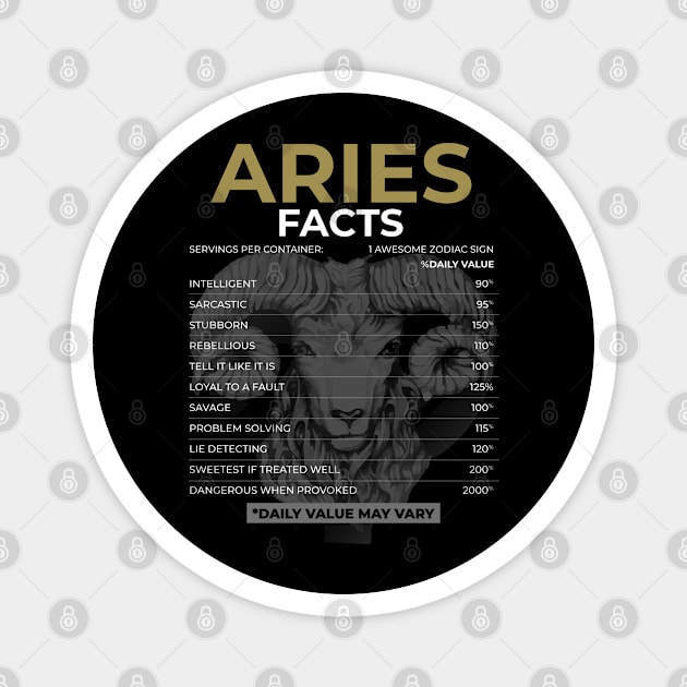 Aries Zodiac Signs Magnet by ShirtsShirtsndmoreShirts